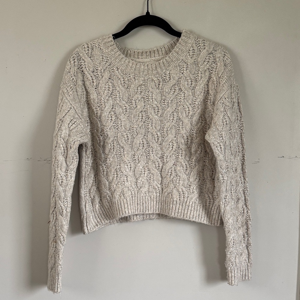 Jessica Simpson Cream Cable‎ Knit Sweater Cozy Soft Medium